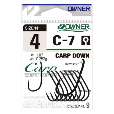 Куки за шаран Owner C-7 Carp Down
