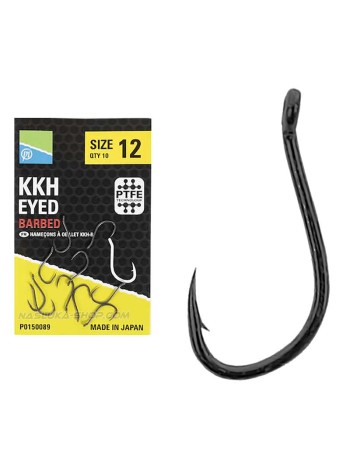 Куки с ухо Preston KKH Eyed Barbed, 10 бр.