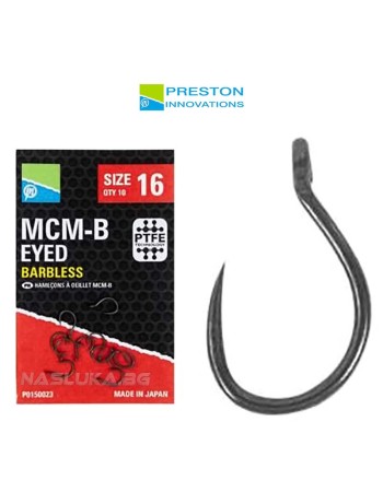Куки без контра с ухо Preston MCM-B Eyed Barbless