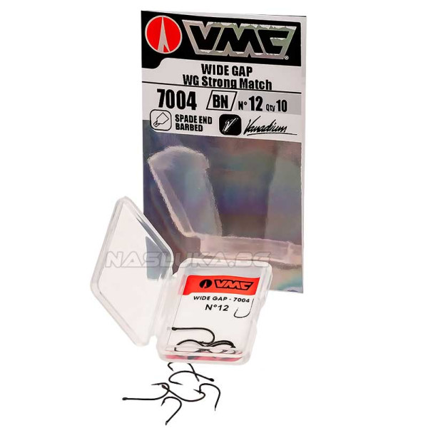 Куки за мач риболов VMC Wide Gap Strong Match 7004 BN, 10 бр. — снимка 4