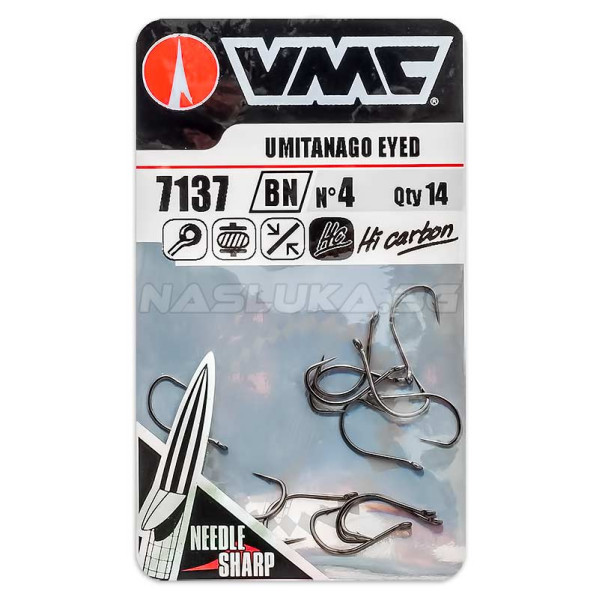 Куки VMC 7137 BN Umitanago Eyed, 14 бр. — снимка 3
