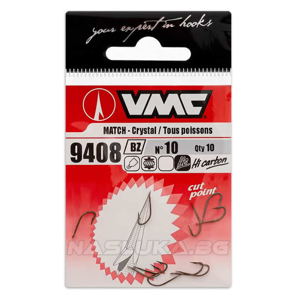 Куки VMC 9408 BZ Match, Crystal, 10 бр. — снимка 3