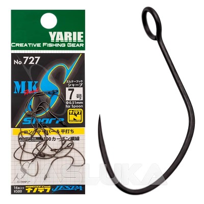 Единични куки за изкуствени примамки Yarie MK Hook Sharp 727