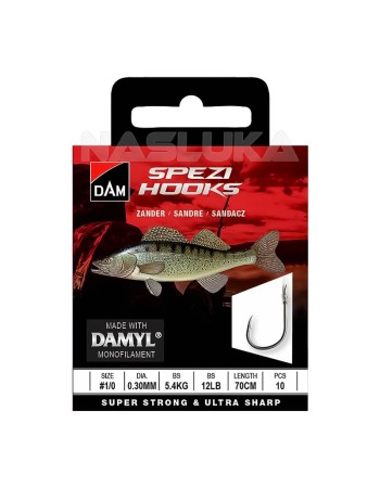 Вързани куки за бяла риба DAM Spezi Hooks, Zander, 10 бр.
