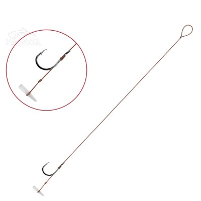 Вързани куки за фидер риболов Delphin Proxi 8 Braided Line, QuickStop