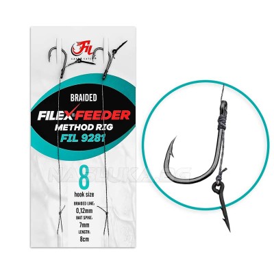 Вързани куки за метод фидер с шип Filex Feeder Method Rig