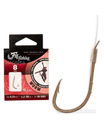 Вързани куки Fil Fishing Worm