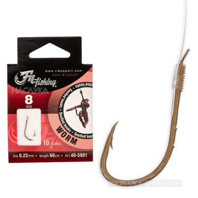 Вързани куки Fil Fishing Worm