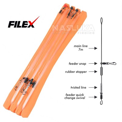 Готови монтажи за фидер Filex Feeder Free Running Rig, 3 бр.