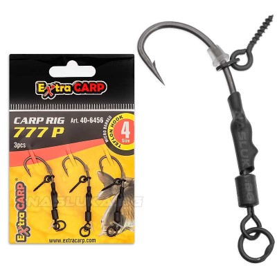 Монтажи за шаран с винт Exta Carp Carp Rig 777-P, 3 бр.