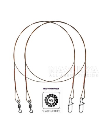 Стоманени поводи FishPro 25 см, 15 кг, 2 бр.