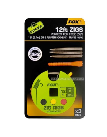 Монтажи за зиг-риг риболов на шаран Fox 12 ft. Zigs