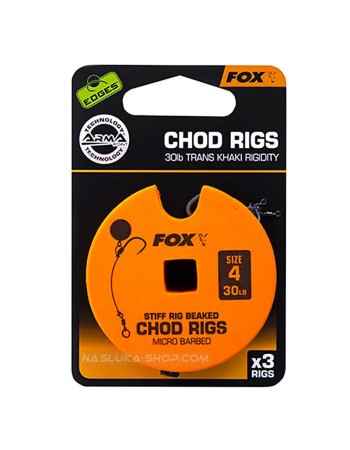 Монтажи за риболов на шаран Fox Chod Rigs, Barbless