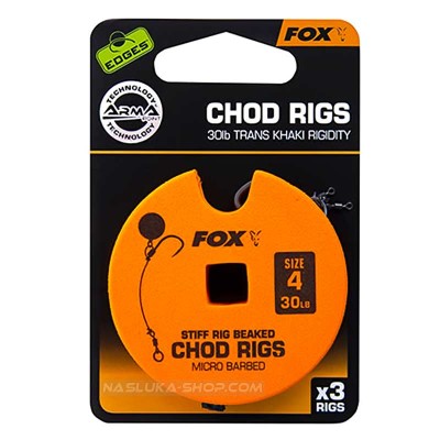 Монтажи за риболов на шаран Fox Chod Rigs, Barbless