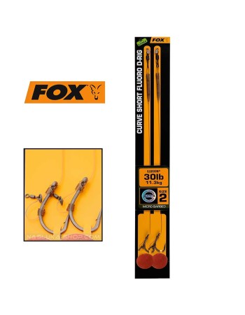 Монтажи за риболов на шаран Fox Curve Short Fluoro D-Rig