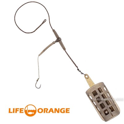 Монтаж за фидер риболов Life Orange Cage Feeder Distance, Rig 28