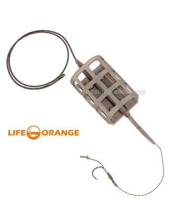 Монтаж за фидер риболов Life Orange Feeder Cage In-line, Rig 49