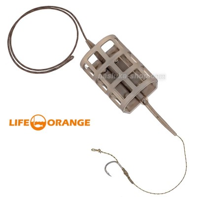 Монтаж за фидер риболов Life Orange Feeder Cage In-line, Rig 49