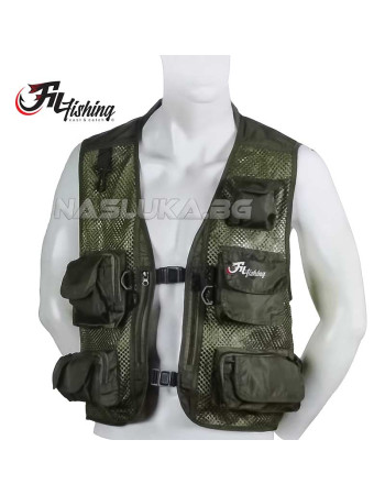 Риболовен елек Fil Fishing Vest, Olive Green