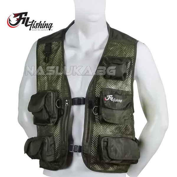 Риболовен елек Fil Fishing Vest, Olive Green — снимка 1