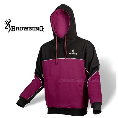 Риболовен суичър Browning Hoodie Black/Burgundy