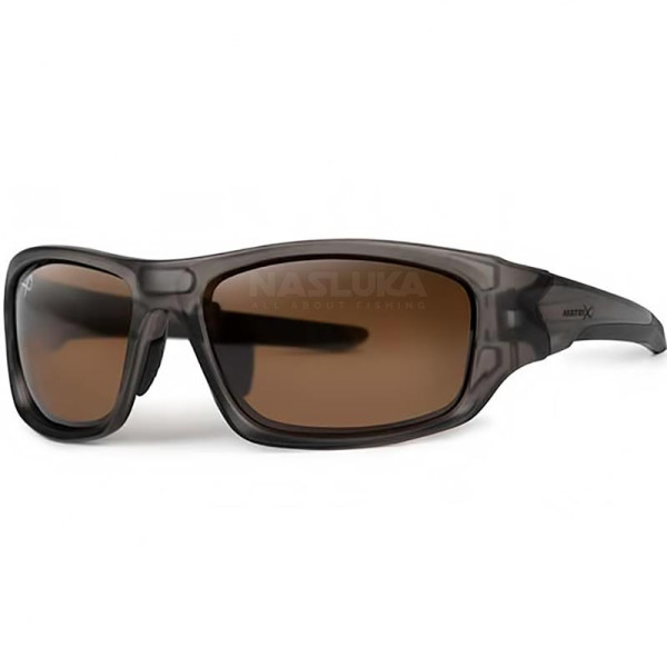 Слънчеви очила Matrix Wraps, Frosted Black/Brown — снимка 1