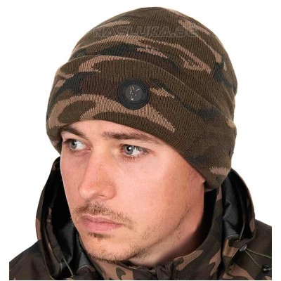 Плетена зимна шапка Fox Camo Sherpa Tec Beanie