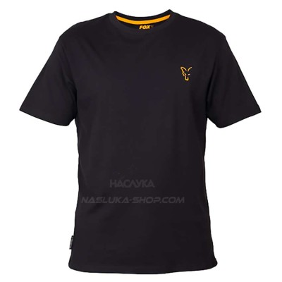 Тениска с къс ръкав Fox Collection T-Shirt Black-Orange