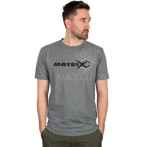 Тениска Matrix Hex Print T-Shirt Grey — снимка 1