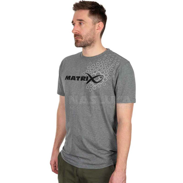 Тениска Matrix Hex Print T-Shirt Grey — снимка 2