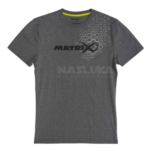 Тениска Matrix Hex Print T-Shirt Grey — снимка 4