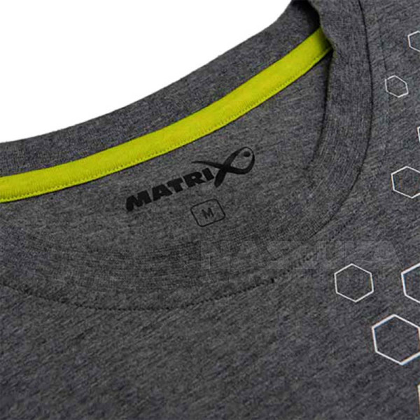 Тениска Matrix Hex Print T-Shirt Grey — снимка 5