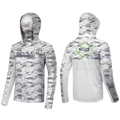 Слънцезащитна блуза Ryuji UV Performance Hoodie + Neck, Fish Wave
