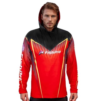 Слънцезащитна блуза с качулка FishPro Fire Shark