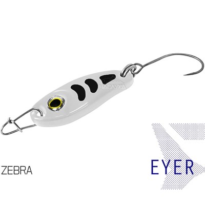 Блесна клатушка за пъстърва Delphin Eyer, Zebra