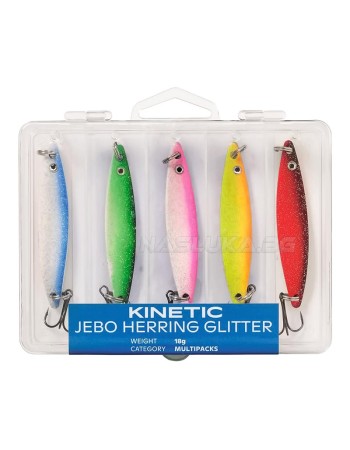 Комплект от 5 бр. клатушки Kinetic Jebo Herring Glitter, 24 г