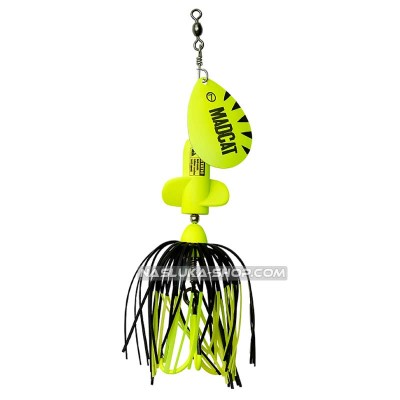 Въртяща блесна за сом MadCat A-Static Screaming Spinner, цвят Yellow