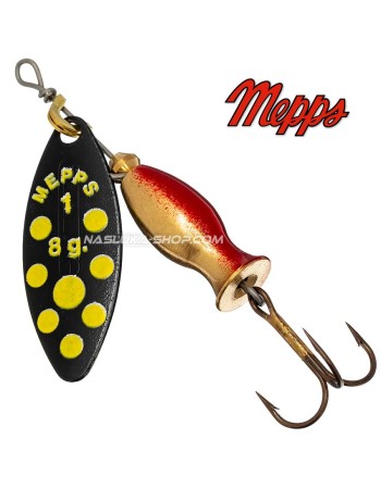Въртяща блесна Mepps Aglia Long Heavy Black/Yellow Dots