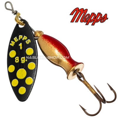 Въртяща блесна Mepps Aglia Long Heavy Black/Yellow Dots