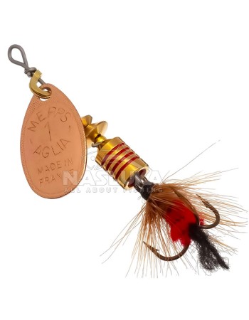 Въртяща блесна Mepps Aglia Mouche, CU Red