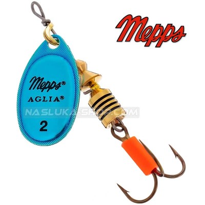 Въртяща блесна Mepps Aglia Platinum Blue