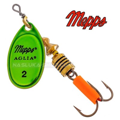 Въртяща блесна Mepps Aglia Platinum Vert