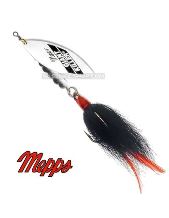 Въртяща блесна за щука Mepps Giant Killer Bucktail, White-Black