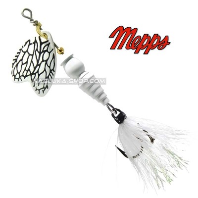 Въртяща блесна Mepps Bug, White Miller
