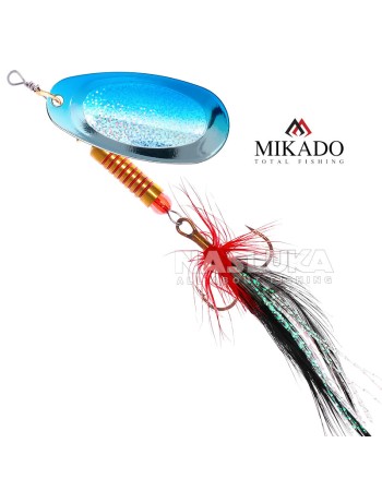 Въртяща блесна Mikado Blaster with Tassel Silver, цвят 00H