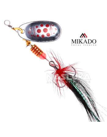 Въртяща блесна Mikado Blaster with Tassel Silver, цвят 10