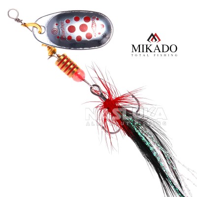 Въртяща блесна Mikado Blaster with Tassel Silver, цвят 10