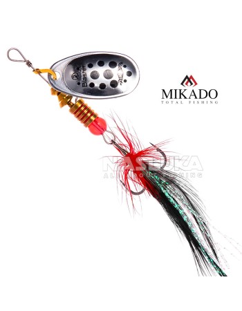 Въртяща блесна Mikado Blaster with Tassel Silver, цвят 11