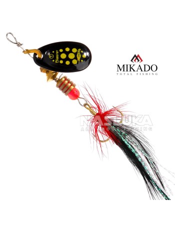 Въртяща блесна Mikado Blaster with Tassel Silver, цвят 21