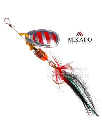 Въртяща блесна Mikado Blaster with Tassel Silver, цвят 22